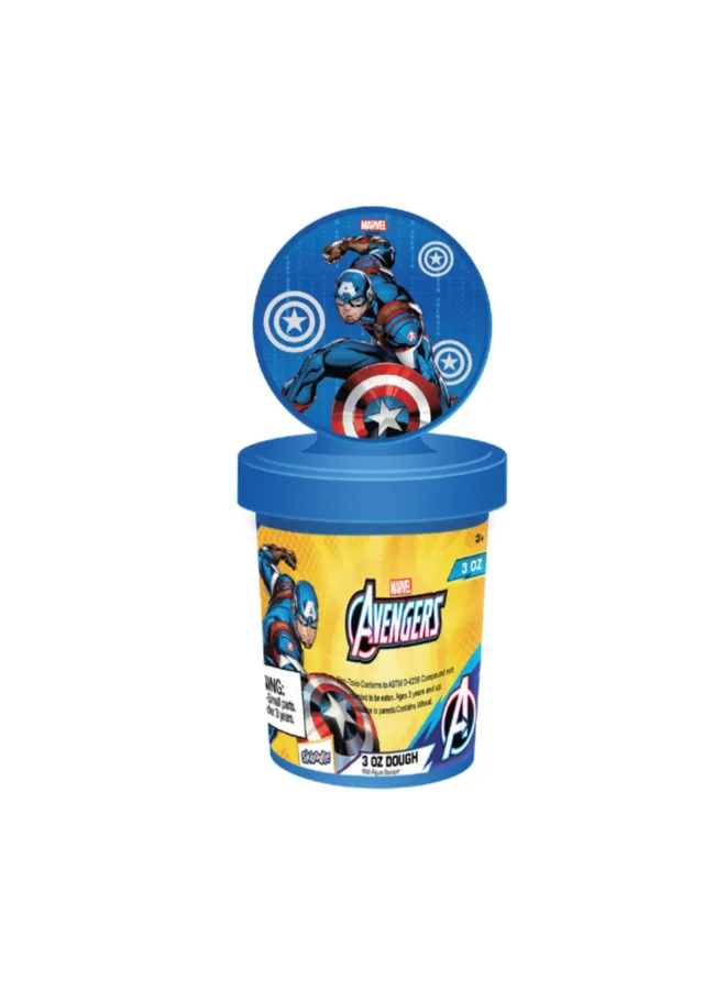MARVEL Captain America Clay Dough with Figure Stamper Multicolour 3oz 100387